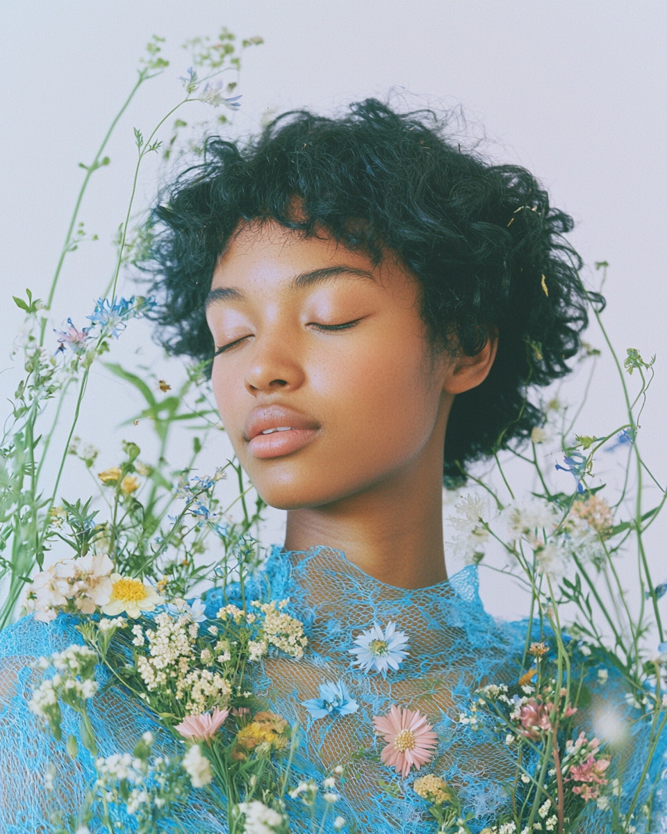 Serene Floral Portrait